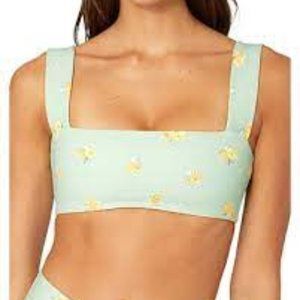WeWoreWhat Floral Bandeau Sports Bra and Crossover Shorts Workout Set